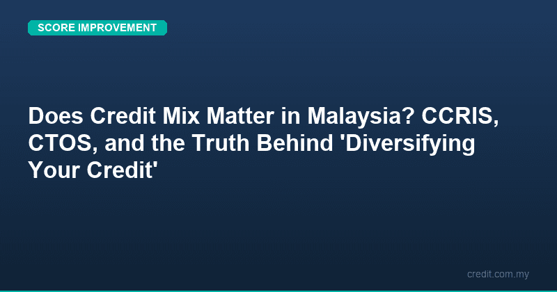 Does Credit Mix Matter in Malaysia? CCRIS, CTOS, and the Truth Behind 'Diversifying Your Credit'