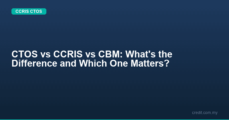 CTOS vs CCRIS vs CBM: What's the Difference and Which One Matters?