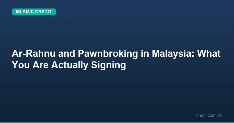 Ar-Rahnu and Pawnbroking in Malaysia: What You Are Actually Signing