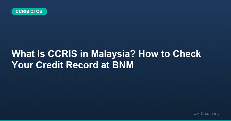 What Is CCRIS in Malaysia? How to Check Your Credit Record at BNM